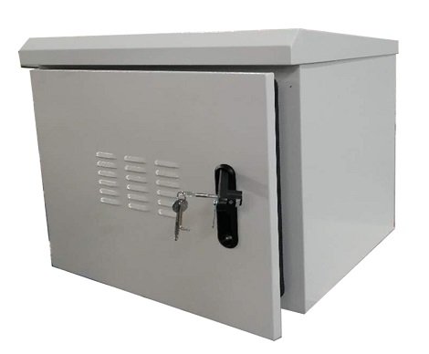 Caja de acero galvanizado para montaje en poste para exteriores
