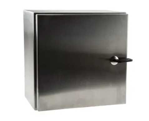 2- Caja de acero inoxidable de 280 x 380 x 130 mm
