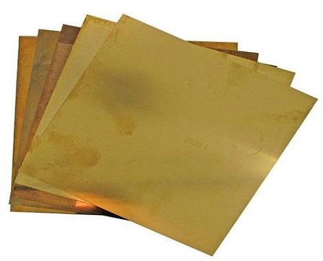 Chapa de metal revestida a pó Latão
