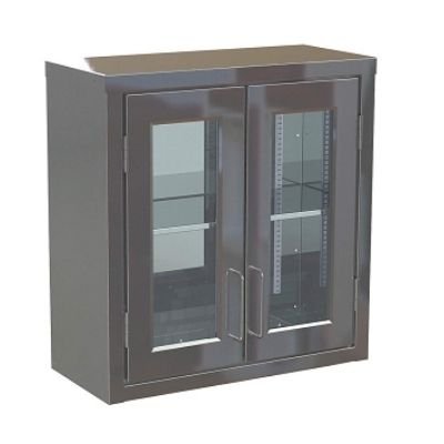 Clearview Doors Wall-Mounted Stainless Steel Cabinets