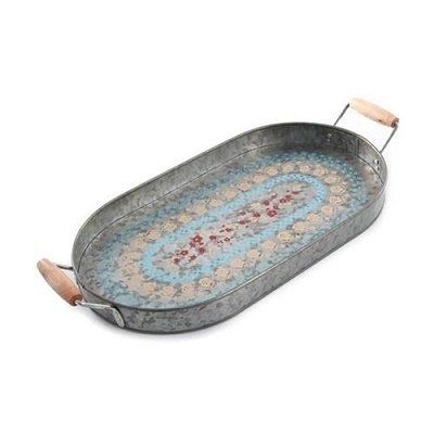Colorful Flower Pattern Galvanized Steel Tray