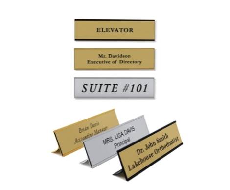 Customized Nameplates for Office Desk