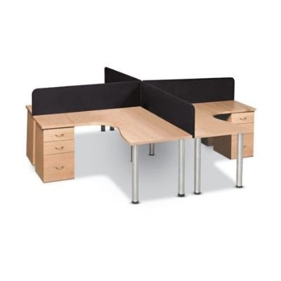 Floor-mounted Office Table Divider