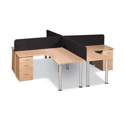 Separador de mesa de oficina montado en el suelo