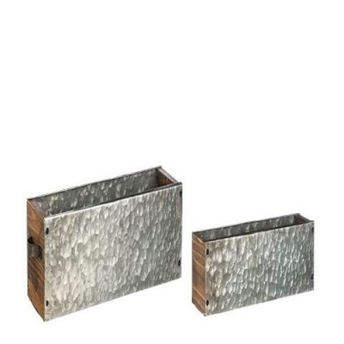 Galvanized Metal Window Box Planters