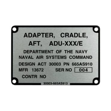 Metal Nameplates for Aerospace