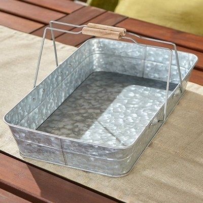 Metal Oversized Serving Galvanized Steel Tray