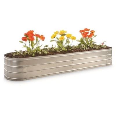 Oval Galvanized Steel Planter Boxes