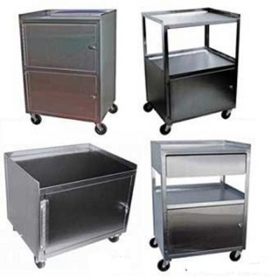 Polished Stainless Steel Cabinet Carts
