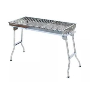 Suporte para churrasco em aço inoxidável