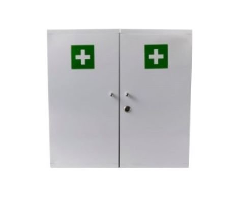 White Metal Medicine Cabinet