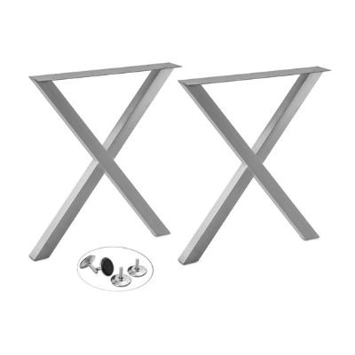X-Framed Stainless Steel Table Legs