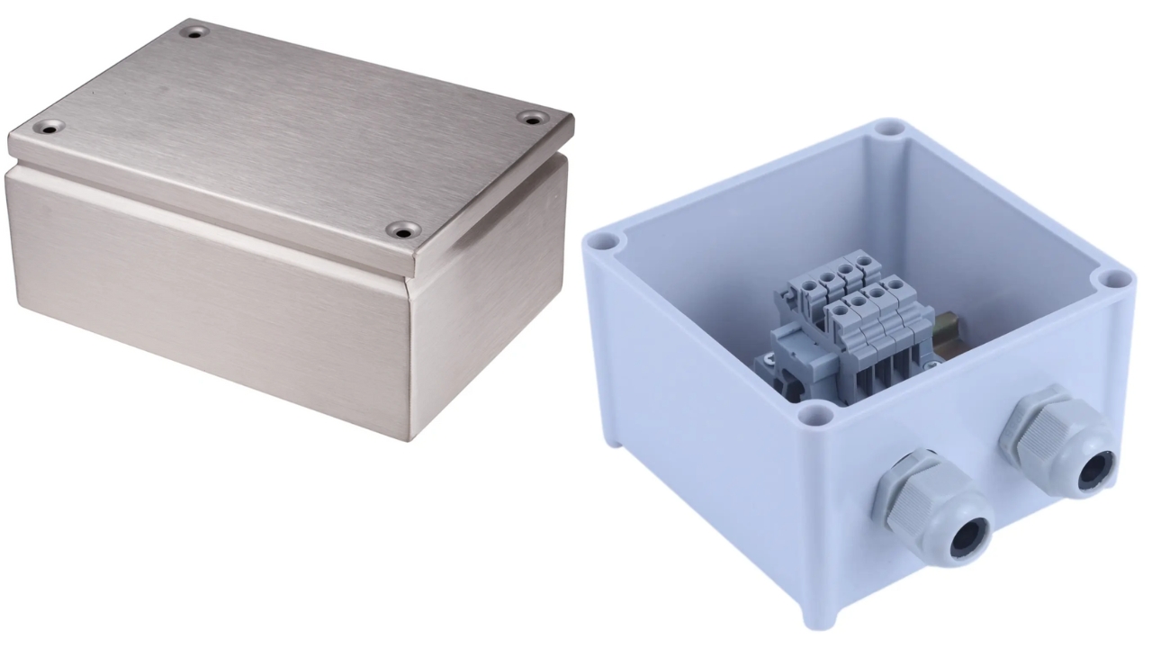 Boîte De Distribution De Bornes 4 Niveaux 407 - Bornier Monophasé 125A, Couvercle Transparent, Montage Rail DIN