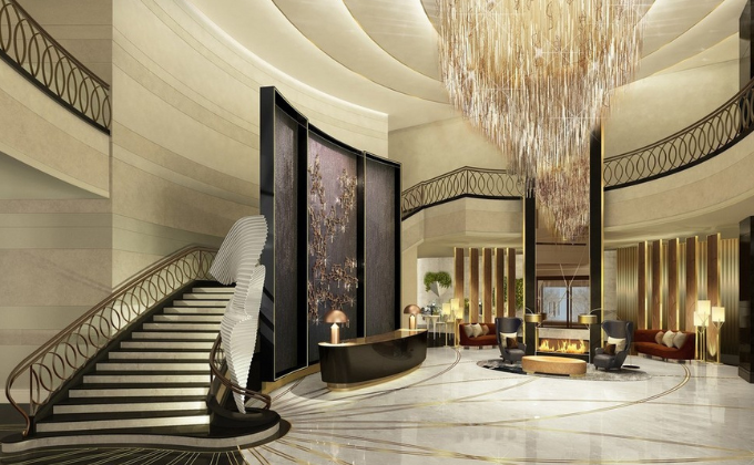 Hotels Lobby Staircases