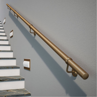 Traditional Solid Brass Handrails for Stairs