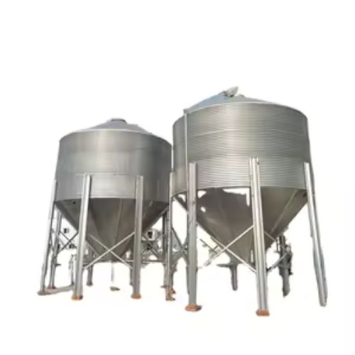 Double-Layer Galvanized Steel Wheat Storage Silo Tank with SIEMENS PLC