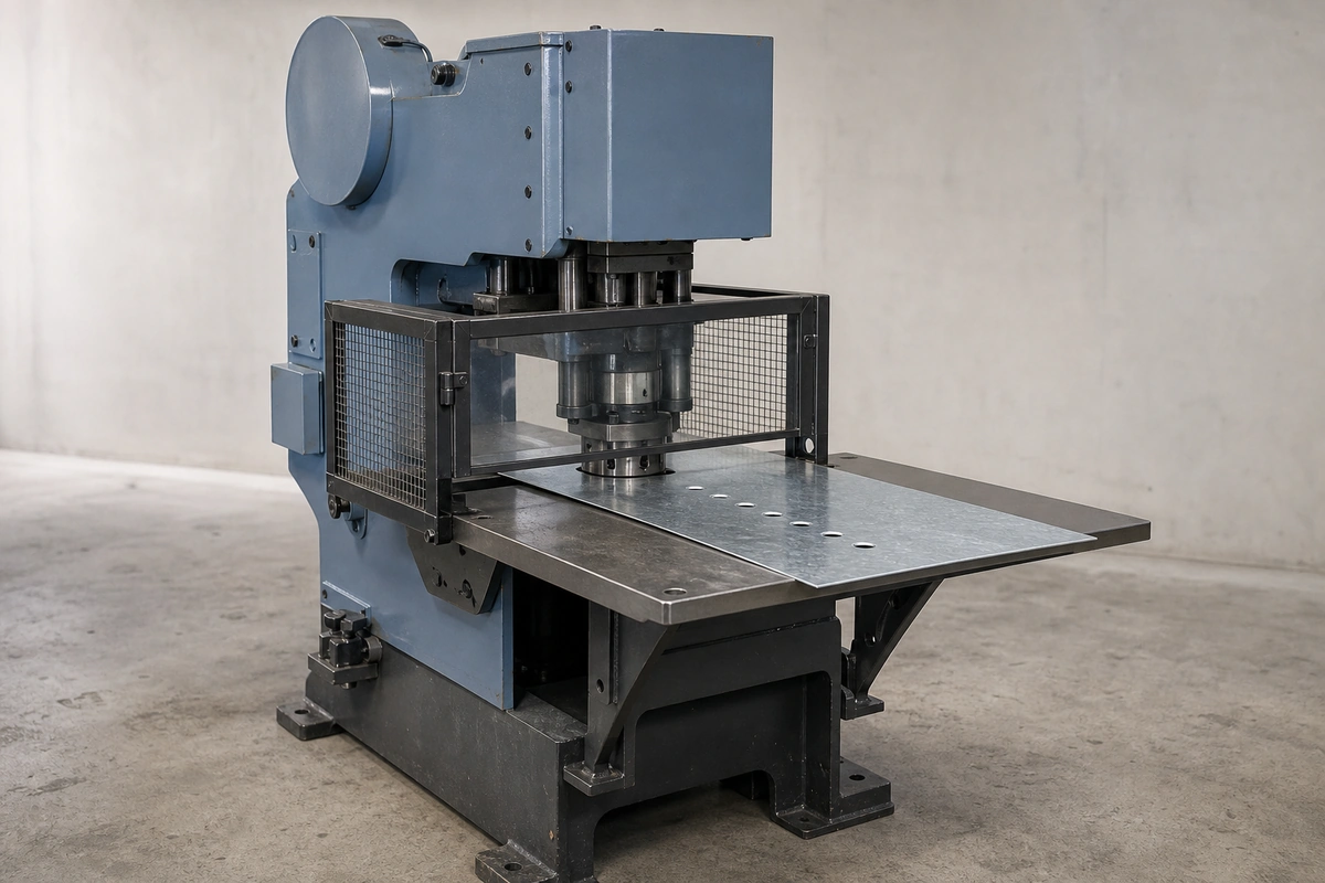 Illustrative industrial punching press for sheet metal
